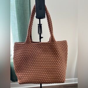 Woven Tote Bag - Brown